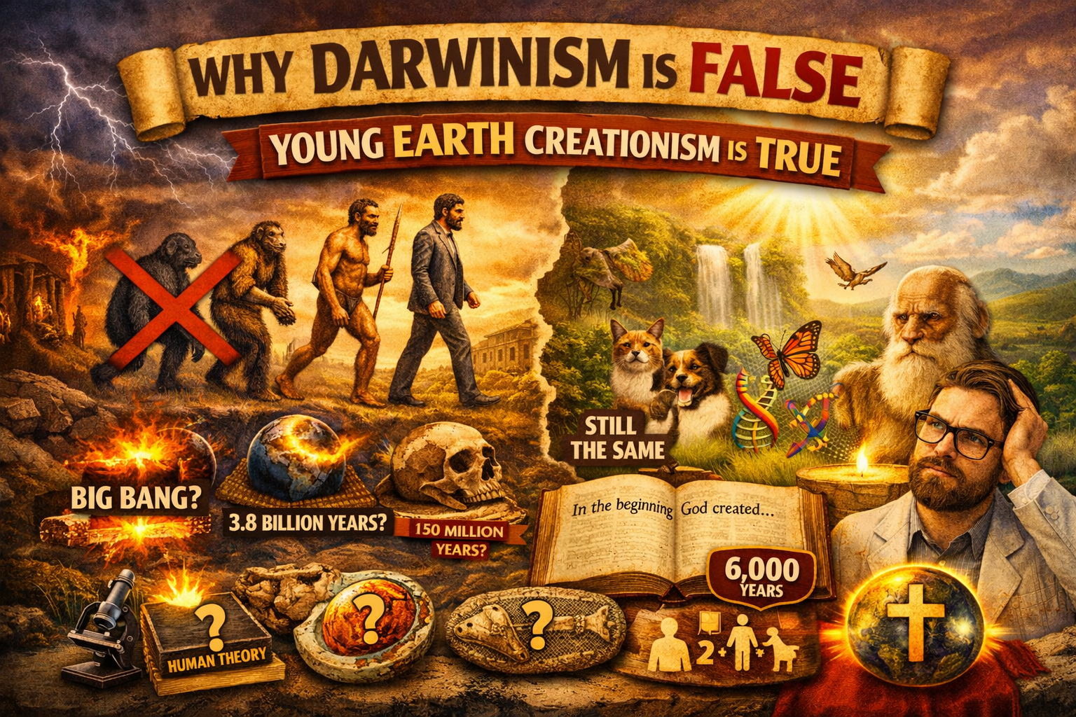 Why Darwinism is false – young earth creationism is true