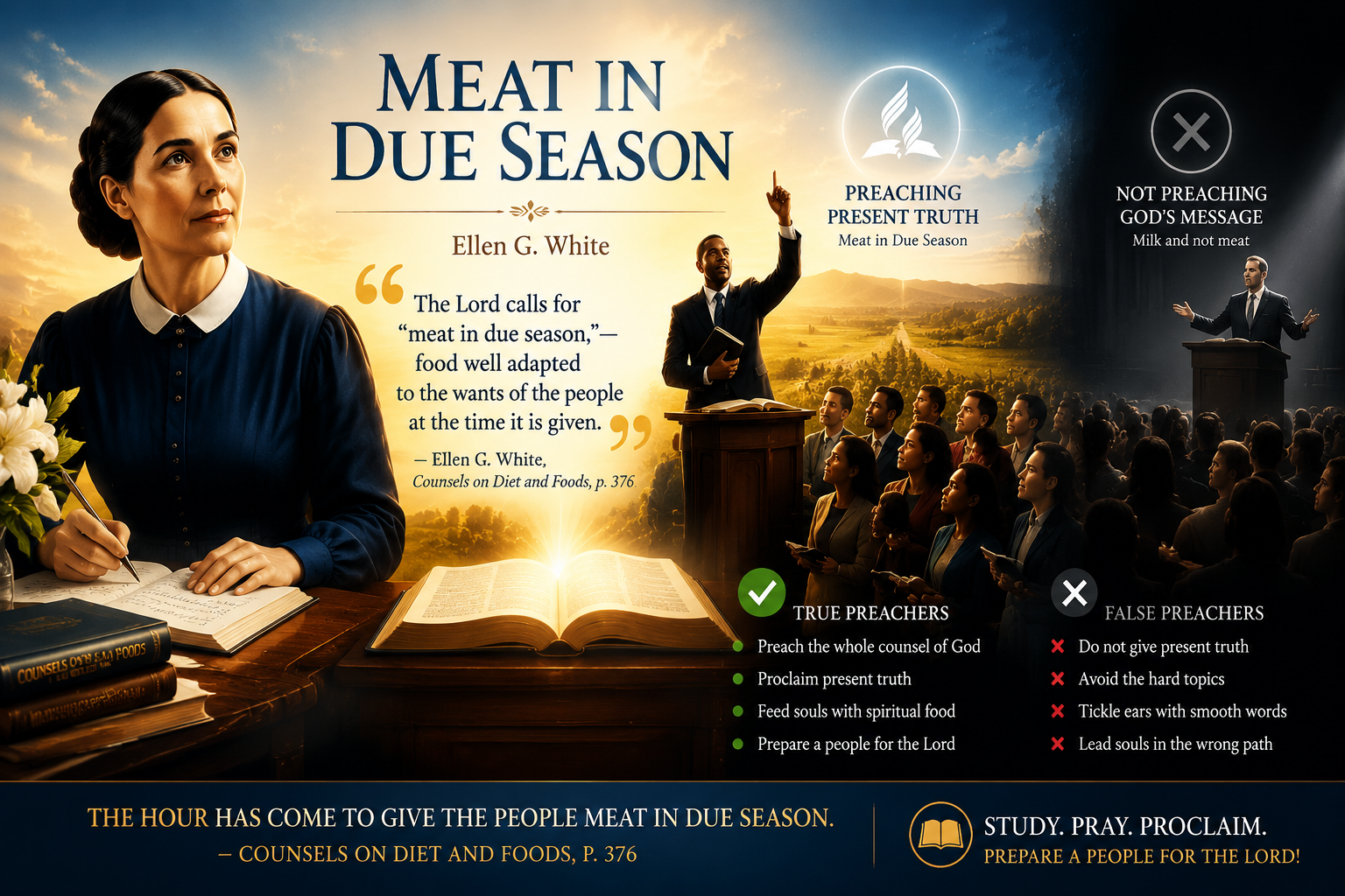 Ellen White on Meat in Due Season
