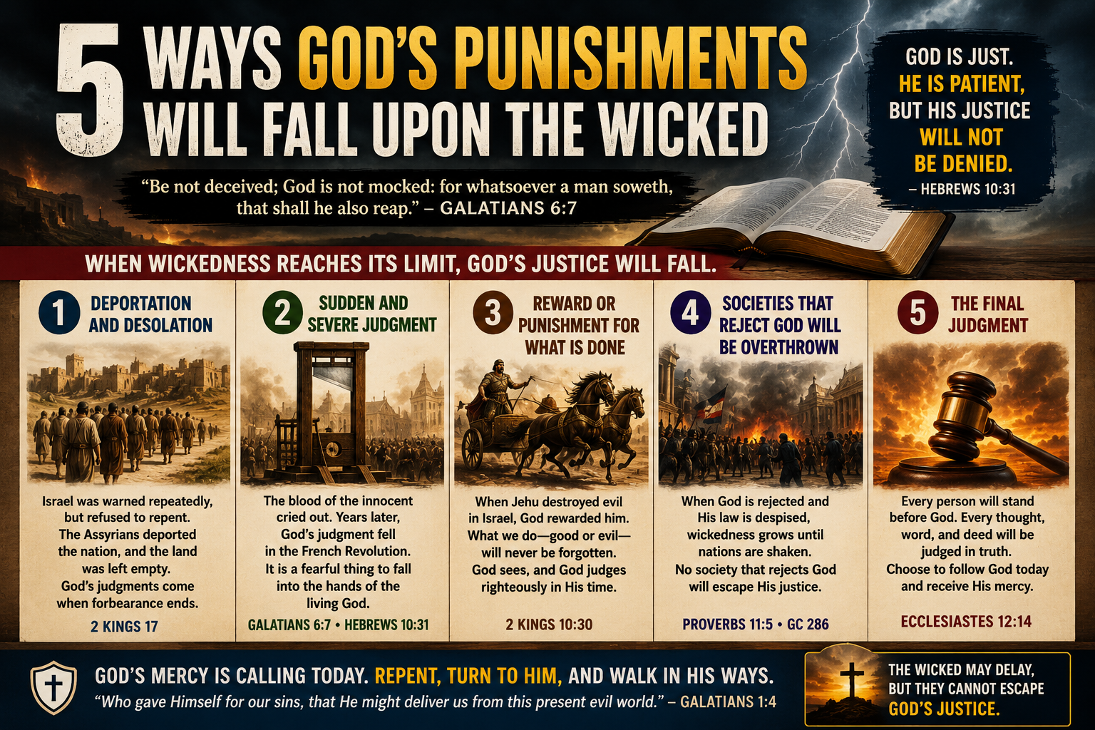 5 Ways God’s Punishment Falls on the Wicked — Bible Study KJV