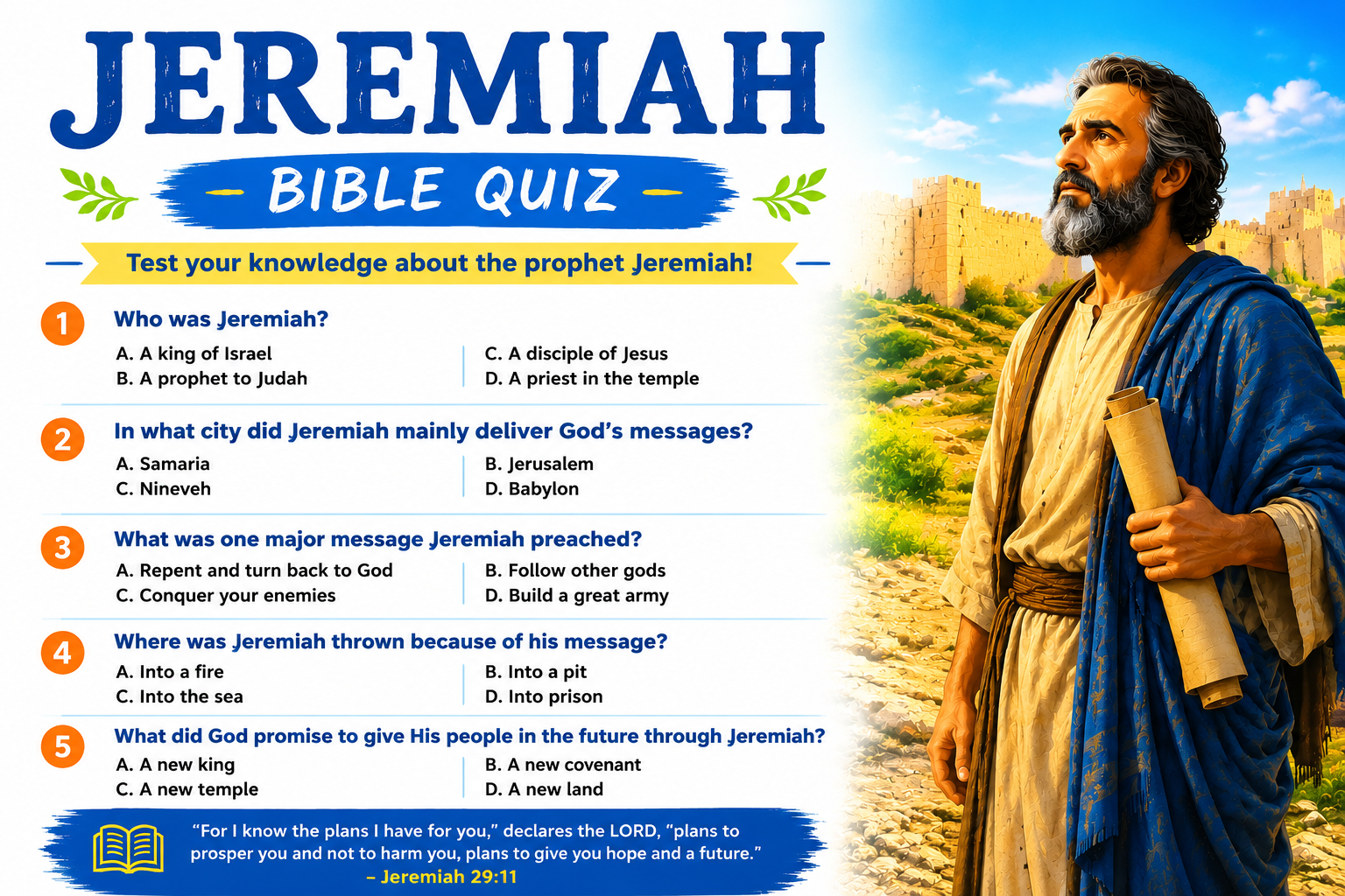 Jeremiah bible quiz part 3