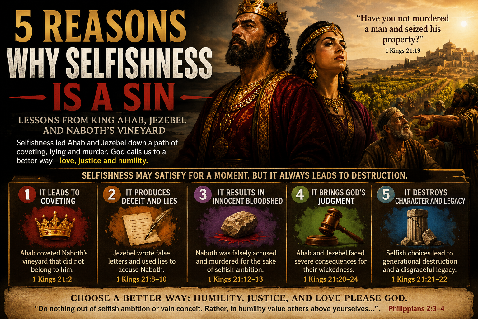 5 Bible Examples That Prove Selfishness Is a Sin — Bible Study Verse by Verse